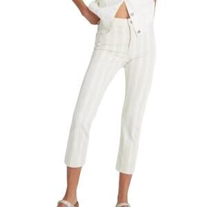 Anthropologie High-Rise Slim Boyfriend Jeans White Size 31